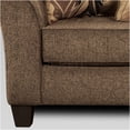 thumbnail image 5 of JERFIT Modern Brown Polyester Sofa for Living Room, 3-Seater Pillow Back Couch with Rolled Arms and Accent Pillows, 5 of 5