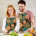 thumbnail image 3 of Pioneer Flower Floral Print Pattern Apron for Women and Men, Cotton Linen Waterproof with Pockets, Adjustable, 33x27 Inch for Kitchen, Gardening, BBQ, Salon, 3 of 6