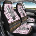 thumbnail image 3 of ZIATUBLE Aztec Ethnic Car Seat Covers Zebra Print Car Seat Covers Front Seats Only 2 Piece Stretchy Auto Bucket Seat Protectors Auto Interior Accessories Universal Fit Most Vehicle Sedan Truck Van, 3 of 7