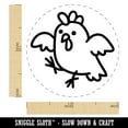 thumbnail image 2 of Cartoon Chicken Hen Trying to Fly Self-Inking Rubber Stamp Ink Stamper - Sky Blue Ink - Medium 1 Inch, 2 of 7