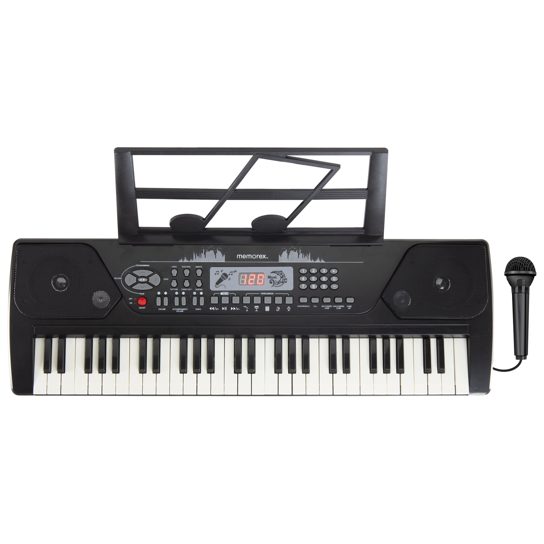 Digitales 54-Tasten Keyboard Set E-Piano Schüler Musikschule Noten Anfänger Demo 