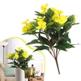 thumbnail image 2 of Clearance Under $1 1Pc Artificial Impatiens Faux Impatiens Spray For Vase Filler Greenery,Plastic Yellow, 2 of 6