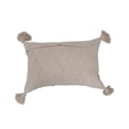 thumbnail image 7 of Creative Co-Op Woven Cotton Slub Lumbar Pillow with Applique, Fringe and Tassels, 7 of 7