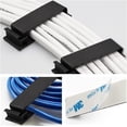 thumbnail image 3 of Gestión de cables de escritorio, 50 clips de cable adhesivos 3M para organizador de cables eléctricos para cables Ethernet TV, cargador, coche, oficina, hogar, 3 of 5