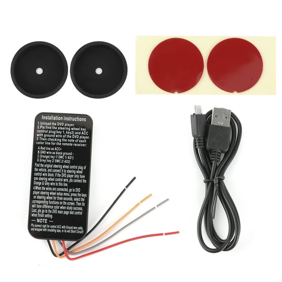 Loewten Steering Wheel Switch,Remote Control Steering Wheel Button,Multifunction Steering Wheel Button USB Rechargeable Controller For Multimedia Player