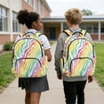thumbnail image 2 of Garronmavis Multicolor Rainbow Zebra Stripe Casual Backpack Kit, 17 Inch Vibrant Animal Print Kids School Bag Set with Thermal Lunch Box, Pen Case and Water Bottle Holder, 2 of 7