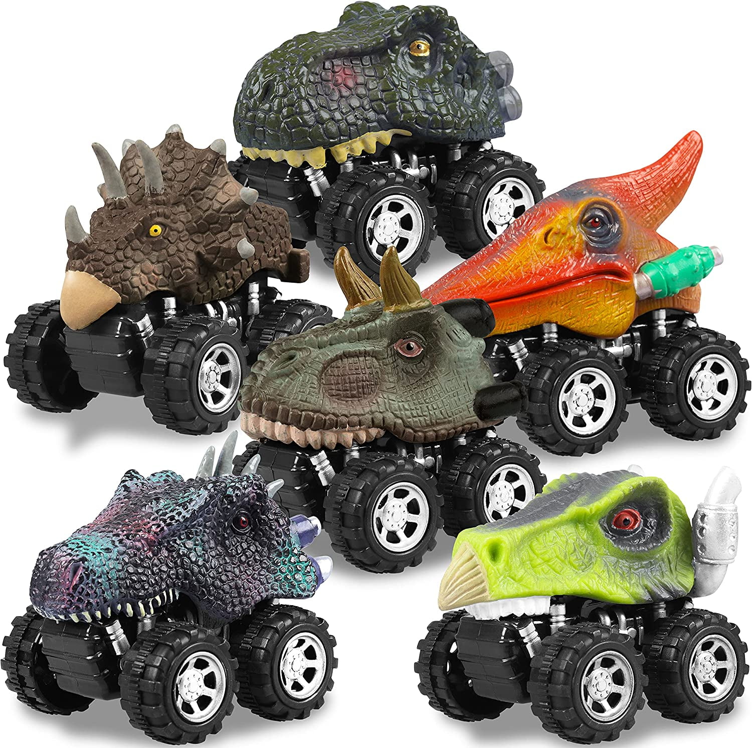 Pull Back Dinosaur Cars for 2-6 Year Old Boys GZMY Dinosaur Toys Cars for 2-6 Year Old Boys