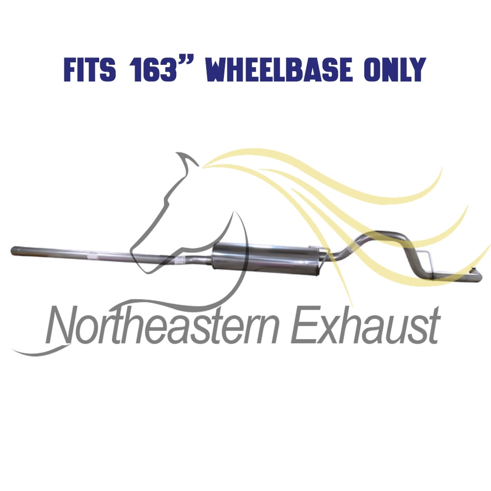 Northeastern Exhaust Stainless Steel Cat-Back Exhaust Kit Fits 2004–2008 Ford F-150 5.4L 163" WB | Extension Pipe, Muffler & Tail Pipe | Clamp Included