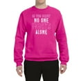 thumbnail image 2 of In This Family No One Awareness Unisex Crewneck Graphic Sweatshirt, Fuschia, Medium, 2 of 3