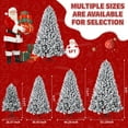 thumbnail image 3 of Historyli 5 FT Snow Xmas Tree Flocked Spruce,Artificial Christmas Tree with Incandescent Warm White Lights & Foldable Stand,White, 3 of 7