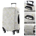 thumbnail image 5 of White Gold Leaf Hexagon Marble Pattern Luggage Cover Fashion Suitcase Cover Baggage Covers Fit 25-28 Inch Luggage (Go Travel), 5 of 5