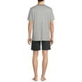 thumbnail image 2 of Hanes Men's Short Sleeve Cotton Modal Sleep Tee and Woven Stretch Sleep Jam Set, 2 of 4