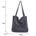 thumbnail image 2 of Bolso de mano de pana para mujer y niña, bolso de hombro de lona, bolso grande lindo, 2 of 5