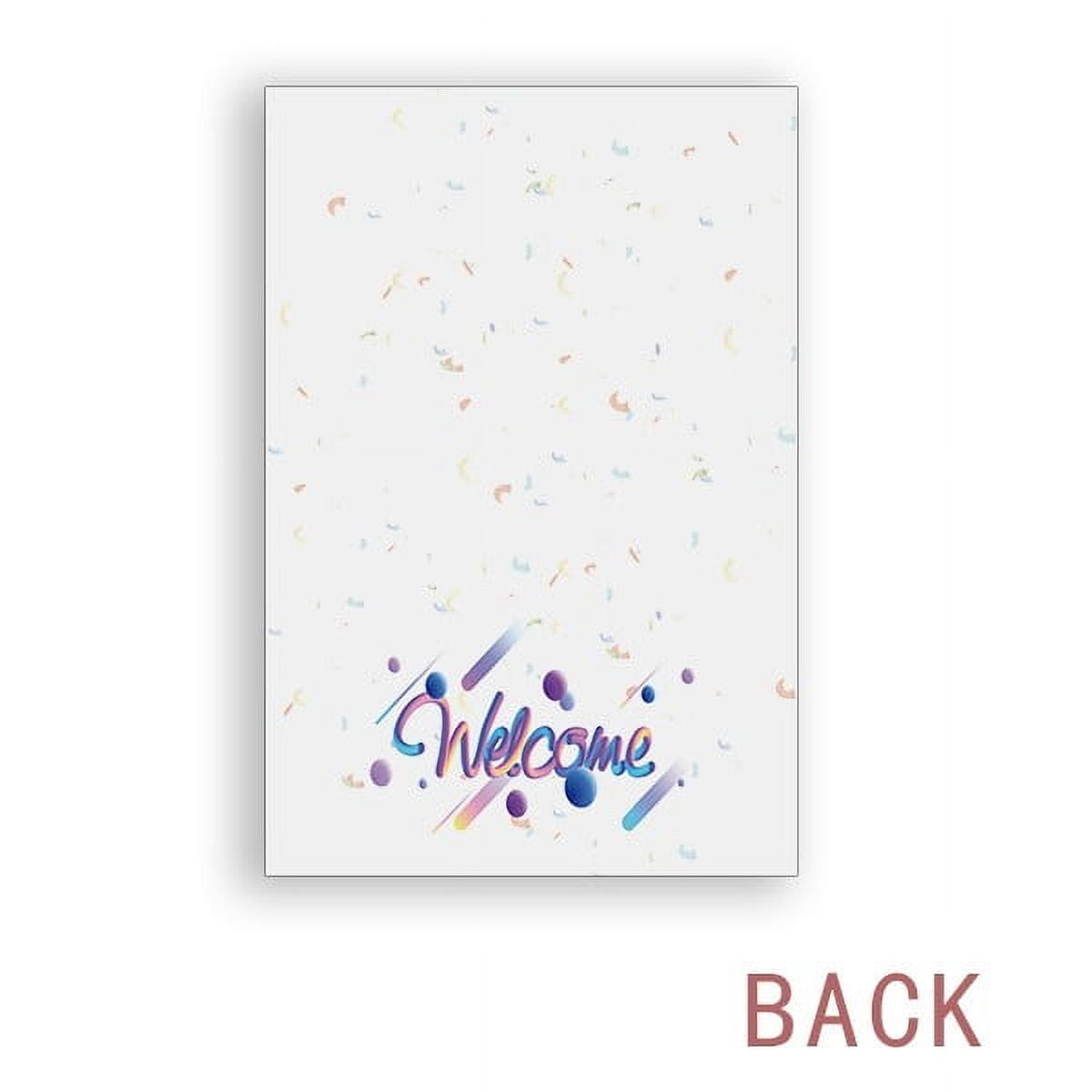 Geometry Blue Waves Pattern Japan Welcome Back Greeting Cards Envelopes Blank