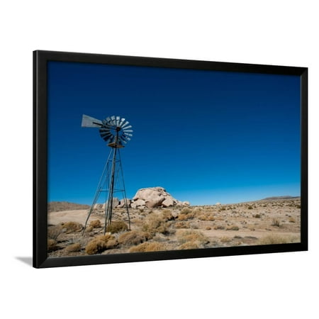 Desert Farm Windmill  Framed Print Wall Art  By gabe9000c 