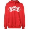 thumbnail image 2 of OXI Hoodie Sweatshirt - Your Workout is, Basic Casual Hoodie for Men's and Women Fleece Hoodie Long Sleeve - Red X-Large, 2 of 3