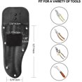 thumbnail image 2 of Fundas para tijeras de podar, funda para tijeras de podar de cuero PU, funda para herramientas de tijeras de jardín con banda elástica, accesorio para cinturón multifuncional con clip, negro esquí esquí Gafas de esquí, 2 of 5