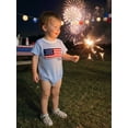 thumbnail image 4 of BemeyourBBs Newborn Baby Boy Girl 4th of July Outfit Infant Baby Independent Day Patriot Clothes Waffled Bubble Romper Stripe America Flag Short Sleeve Bodysuit Baby Boy Girl Summer Clothes, 4 of 9