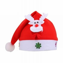AUDeals ‌Kids Santa Hat Festive Christmas Accessory with White Red Xmas Decorations, Holiday Photo Props for Family, Xmas Party Decor