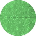 thumbnail image 1 of Ahgly Company Indoor Round Oriental Emerald Green Traditional Area Rugs, 6' Round, 1 of 4
