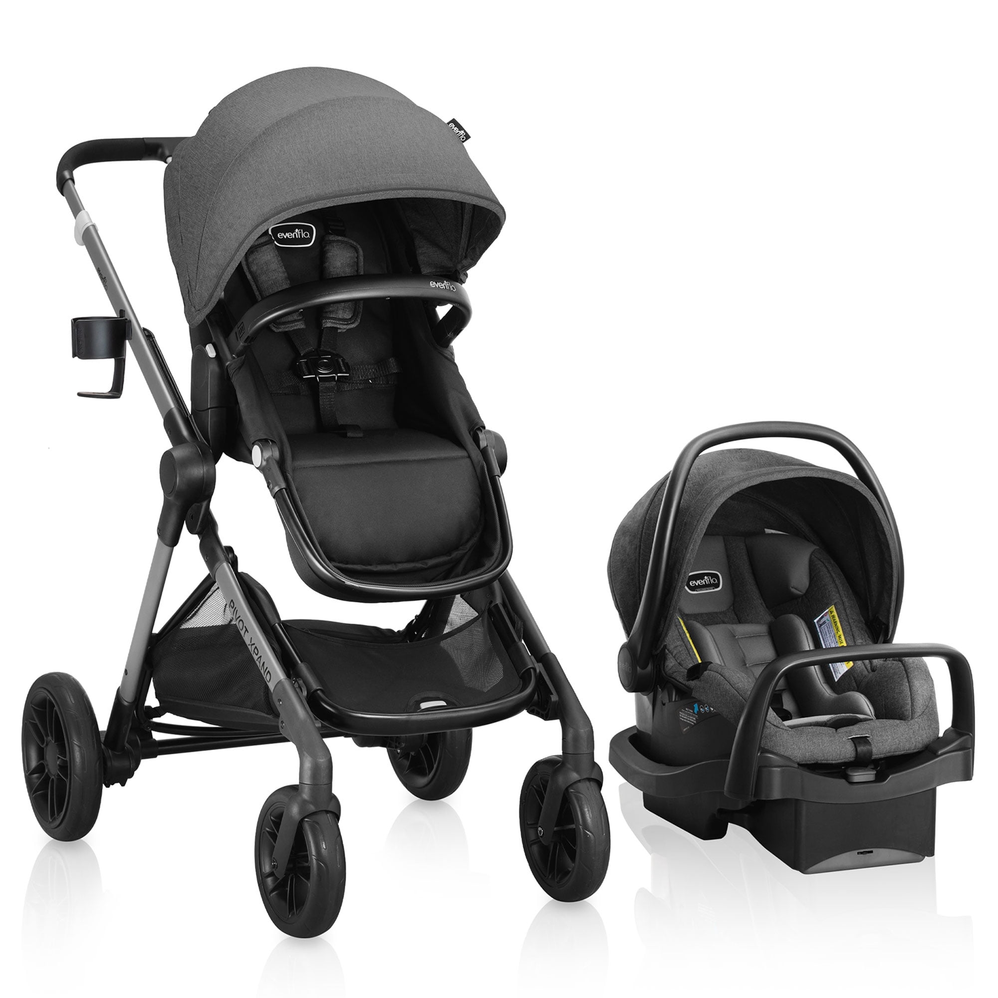 Evenflo Pivot Xpand Modular Travel System w LiteMax Car Seat Sabino Gray Walmart