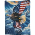 thumbnail image 3 of Eagle Blanket for Adults Men, Flannel Eagle Blankets Gifts, American Flag Eagle Throw Blanket for Sofa Couch Bed Living Room Soft Warm Cozy Eagle Decor 60" x 50", 3 of 5