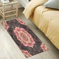 thumbnail image 2 of WOBOGO Pink Mandala Flowers Carpet 39x20in Kitchen Bathroom Livingroom Plush Absorbent Non-Slip Floor Mat, 2 of 8