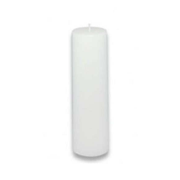 CPZ-112-24 2 x 6 in. White Pillar Candle -24pcs-Case - Bulk