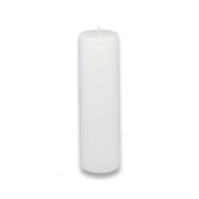 Zest Candle CPZ-112-24 2 x 6 inch White Pillar Candle -24pcs-Case