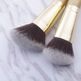 thumbnail image 3 of DUcare Makeup Brushes Duo End Foundation Powder Buffer and Contour Synthetic Cosmetic Tools 2Pcs Christmas Gift, 3 of 9