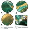 thumbnail image 4 of Designart "River Flow Abstract Green and Gold Marble IV" Extra Large Abstract Framed Wall Art - Modern Green Abstract Marble Entryway Framed Wall Art Print, 4 of 7