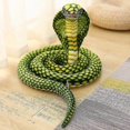 thumbnail image 1 of Simulation Cobra Plush Toys Stuffed Animal Snake Soft Dolls Birthday Xmas Gift Green, 1 of 2