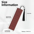 thumbnail image 3 of Kdxio Red Black Plaid Print Metal Tassel Bookmarks,Perfect Gift for Art Lovers and Bookworms Metal Bookmarks for Women, 3 of 8