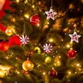 thumbnail image 4 of New Christmas Tree Decoration Shaped Polygon Star Five Pointed Star Christmas Tree Decoration Props Red And White Star Pendant, 4 of 9