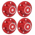 thumbnail image 2 of Juego de 4 tuercas hexagonales para ruedas, a prueba de polvo, portátiles, para control remoto, para coches RC 1/6, cubiertas universales de bloqueo de neumáticos de color rojo, 2 of 8