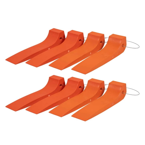 (8 Pack) Tire Skates for Tow Truck Wrecker Rollback Carrier Safety Orange