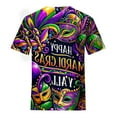 thumbnail image 5 of Kayannuo Short Sleeve Womens Tops Clearance Graphic Tees Women Valentine's Day Mardi Gras Women's Casual Short Sleeved Print Round Neck Top T-shirt, 5 of 5