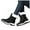 Black, variant on Fleece Lined Lace Up Non Slip Hiking Boots for Women Winter Warm Waterproof Platform Mid Calf Snow Booties White Size 9