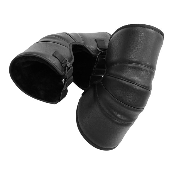 Toyandona Winter Motorcycle Knee Pads for Women, PU Dirt Bike Protective Gear, Outdoor Sports Safety 1 Pair Black