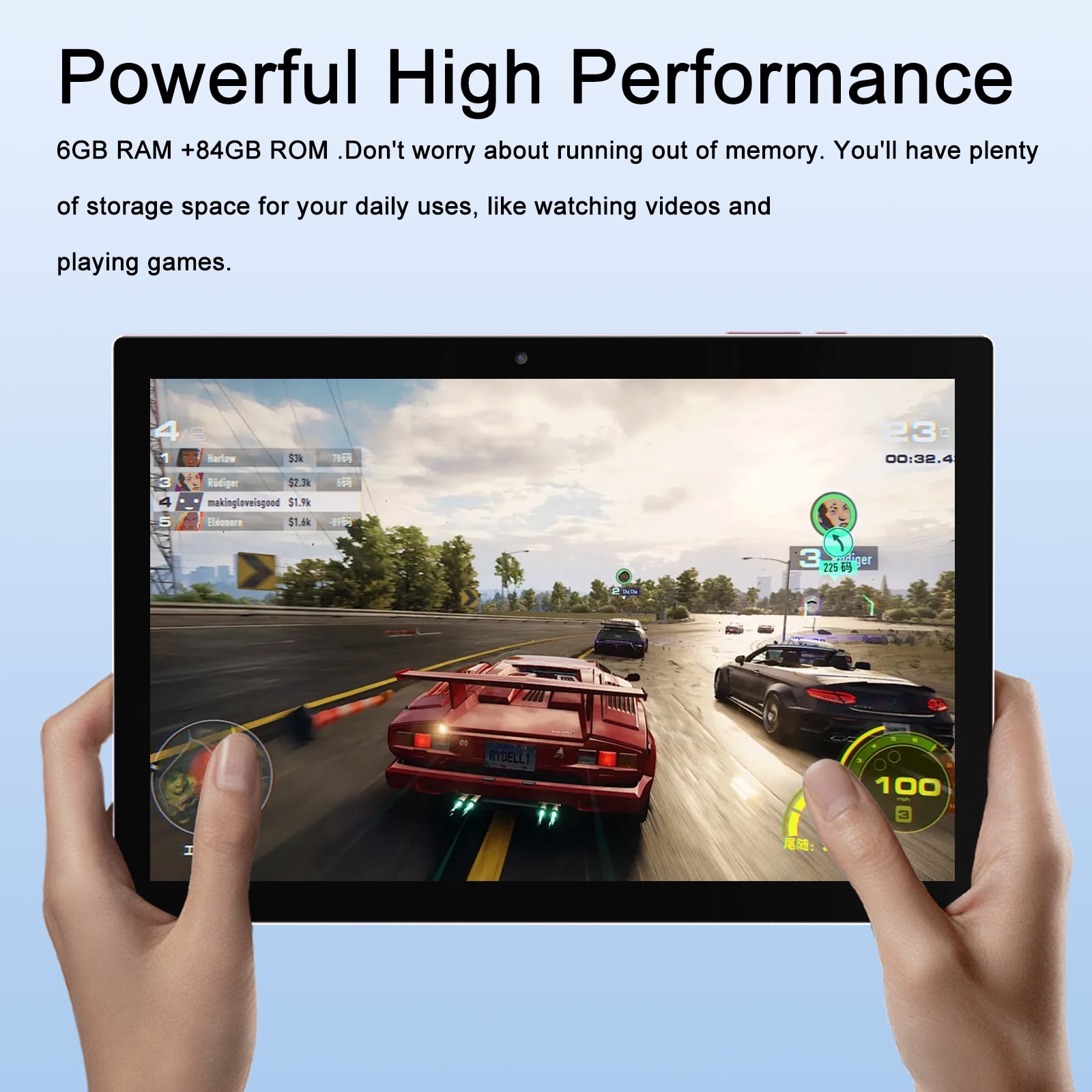 RUIQIAI Tablet Android 12, Tablets 10 inch 4GB RAM+ 64GB ROM+ 512GB Expandable Tablet PC, 1280 * 800 IPS Screen, Dual Camera, 6000mAh Battery, BT,WiFi, Google Certified Tablet