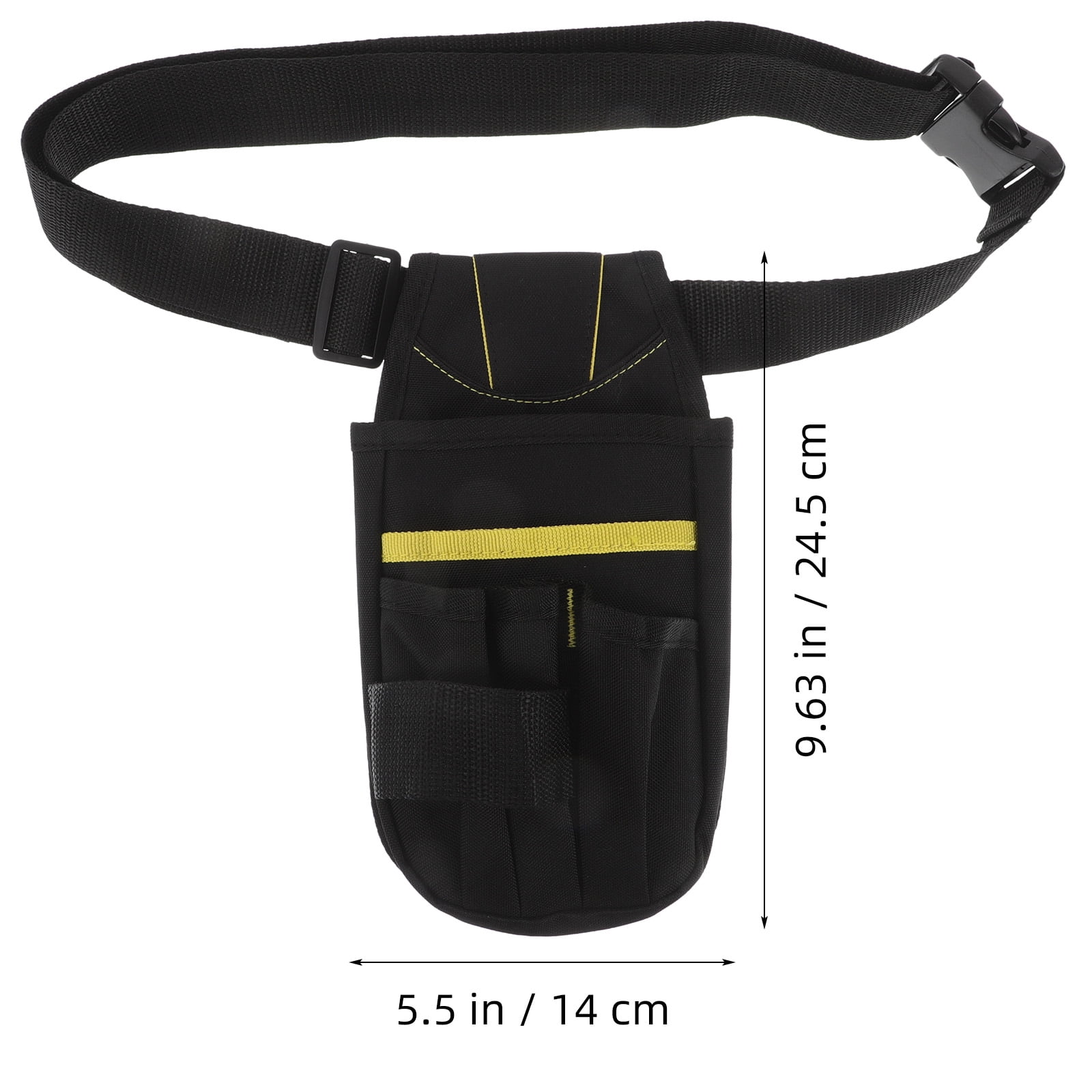 RENACLIPY Black Tool Pouch Organizer, Lightweight Storage Bag for Tools and Accessories, Portable and Practical