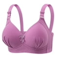 thumbnail image 2 of Kabnic Wireless Plus Size Bras, Full Coverage Bras, Women's Solid Color Thin Style Ventilate Large Size Bra Without Steel Rim, 2 of 6