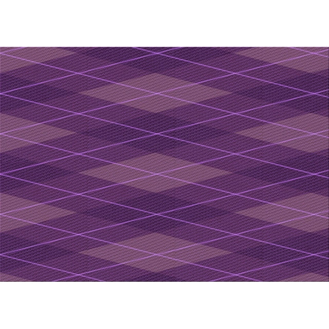 Ahgly Tapis Rectangulaire Lavable en Machine Orchidée Violet, 4 Pieds x 6 Pieds