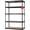 Black 48" x 18" x 72", variant on Garage Storage Shelves, 5-Tier Adjustable Metal Shelving Unit, 30" x 12" x 60", 2000 lb Capacity