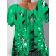 thumbnail image 1 of Tallas de talla grande Tinta Impresión en V cuello de tee Rosegal Camisetas tallas grandes, 1 of 2
