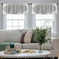 thumbnail image 4 of LALILO Kitchen Curtain Valance Round Coloring Book Mandala Rod Pocket Window Curtain 52"x 18" Set of 2, 4 of 5