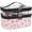 Pink, variant on PULLIMORE Portable Travel Makeup Bags Double Layer Cosmetic Cases Make Up Organizer Toiletry Bag for Women and Girls (Blue)