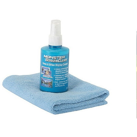Monster 126634-00 1 Large Bottle 1 Microfiber Cloth TV Clean Kit