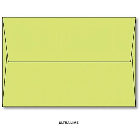 Brite Hue A7 Greeting Card Envelopes - 250 Envelopes (Ultra Lime)