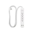 thumbnail image 1 of Philips Parasurtenseur à 4 Prises et 2 Ports USB, 720 Joules, Cordon de 4 Pi, Blanc, 1 of 7